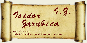 Isidor Zarubica vizit kartica